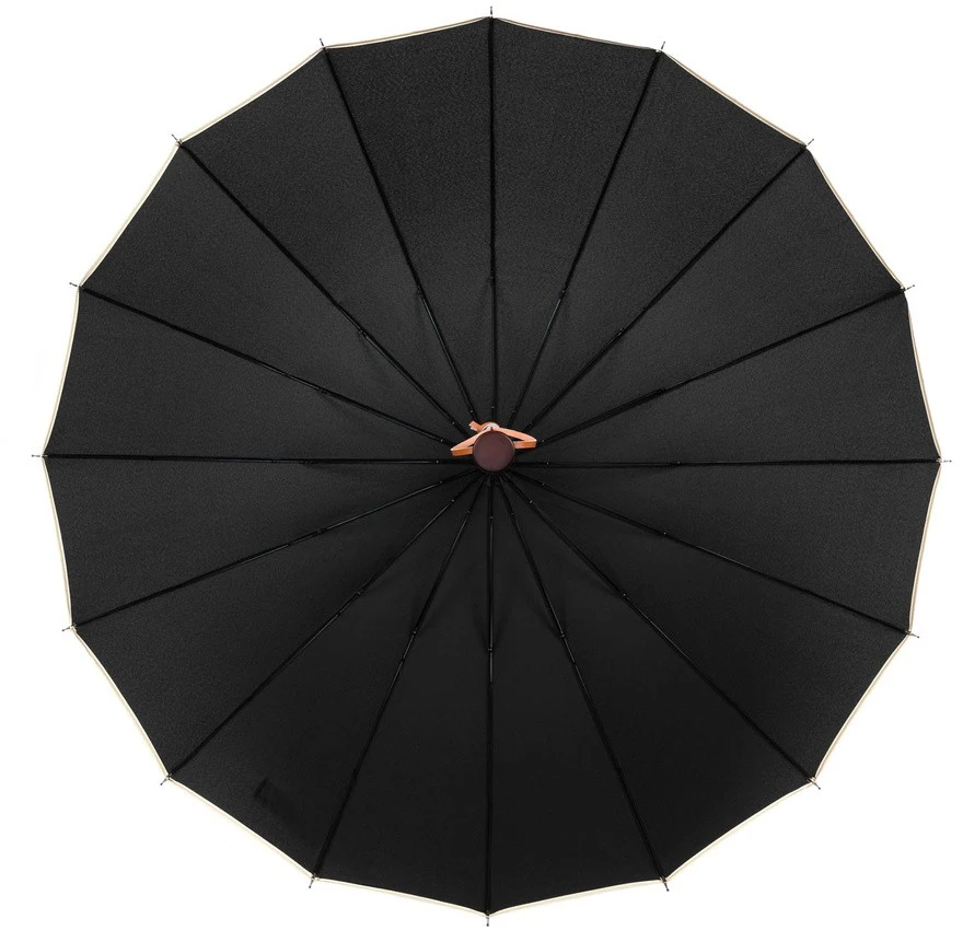 Didelis 128 cm skėtis unisex VELVETTA-3, juodas
