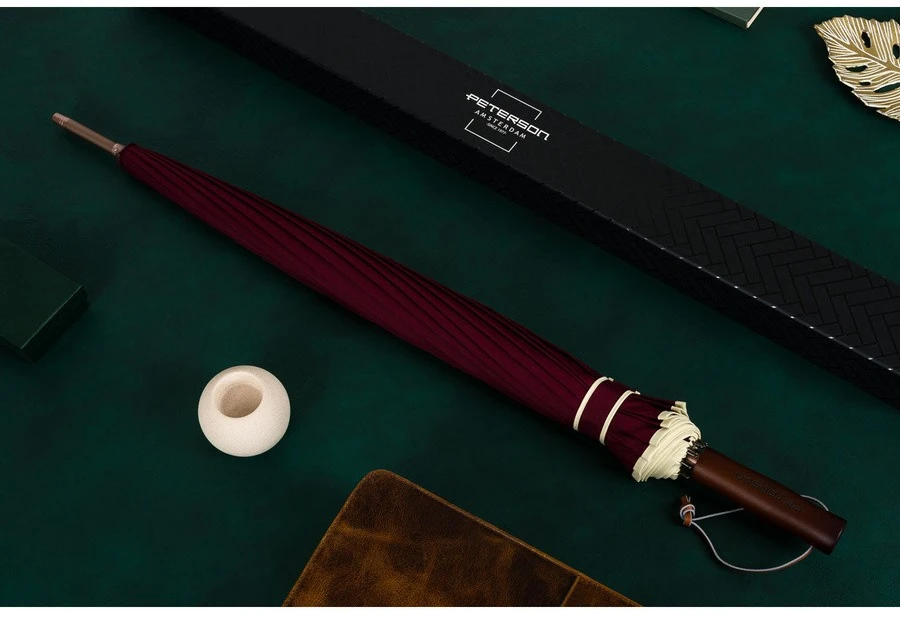 Didelis 128 cm skėtis VELVETTA, bordo