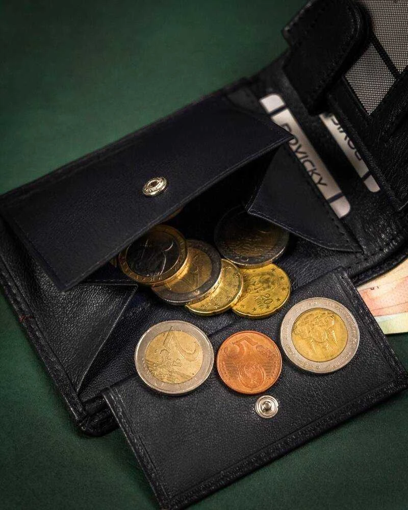 Rovicky Vyriška odinė piniginė ASKAS, mėlyna