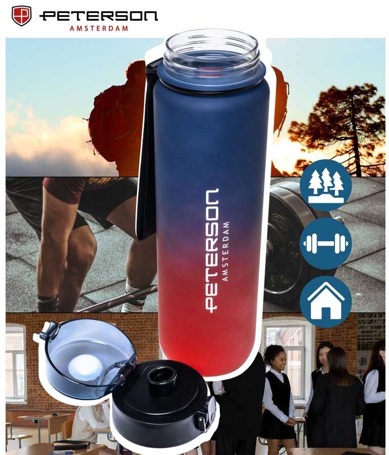 Sportinė vandens gertuvė BPA free 750ml PETERSON 9522