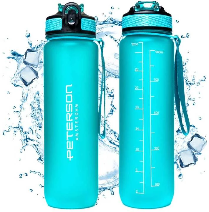 Sportinė vandens gertuvė su šiaudeliu 1000ml PETERSON 9614