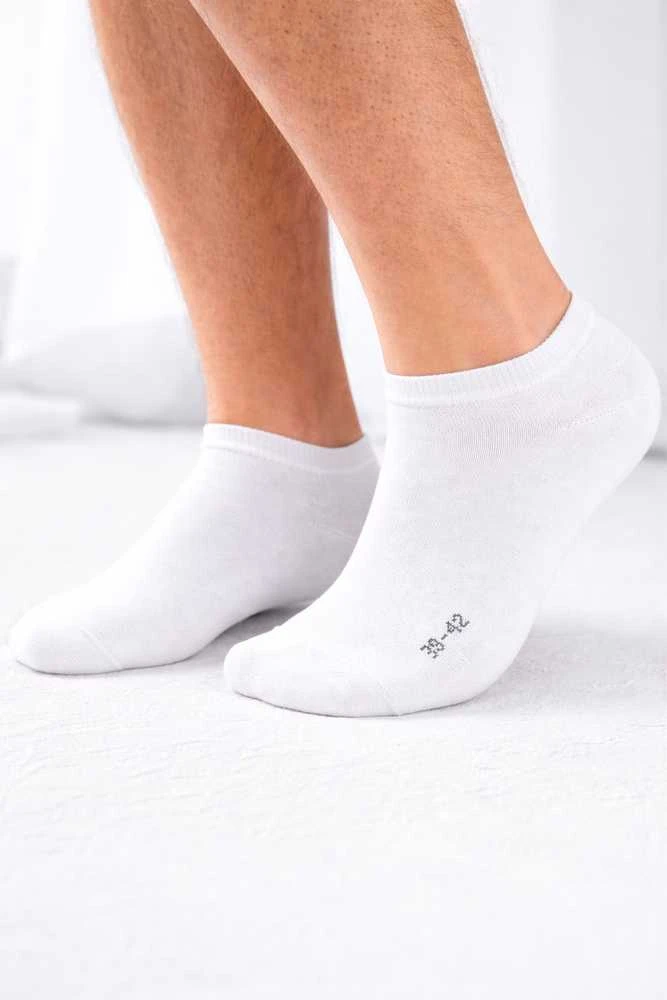Vyriškos trumpos baltos kojinės N2131, 5 poros