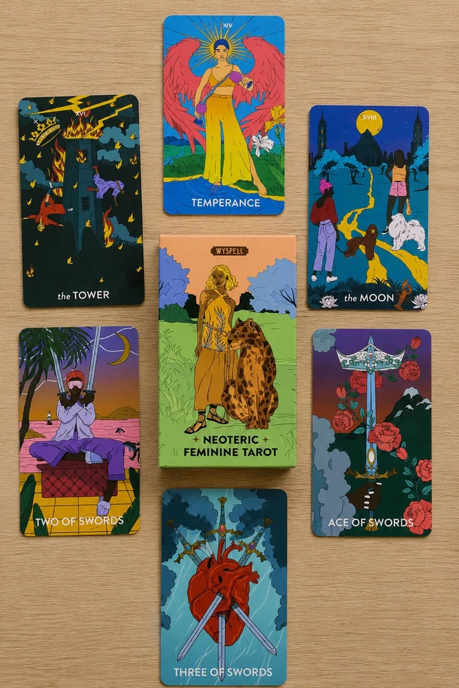 Taro kortos "Neoteric Feminine Tarot"