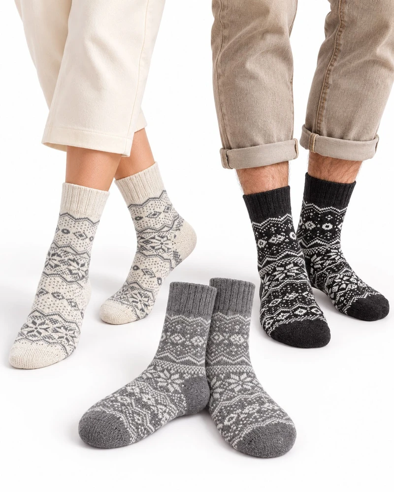 Vca Textil Norvegiškos vilnonės kojinės , unisex, Hygge, 3 poros