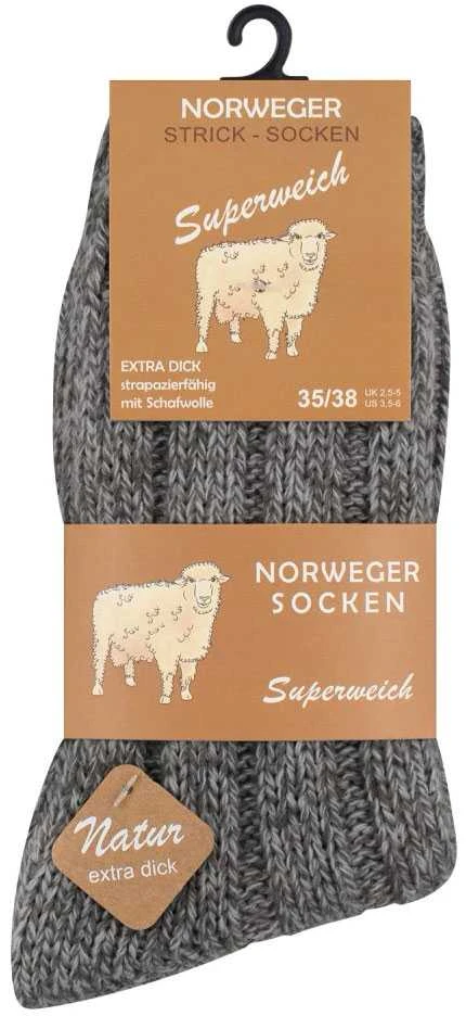 Norvegiškos vilnonės kojinės N2048, 2 poros, 35-38 d.