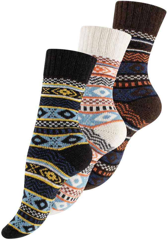 Vca Textil Norvegiškos vilnonės kojinės , unisex, Hygge, 3 poros