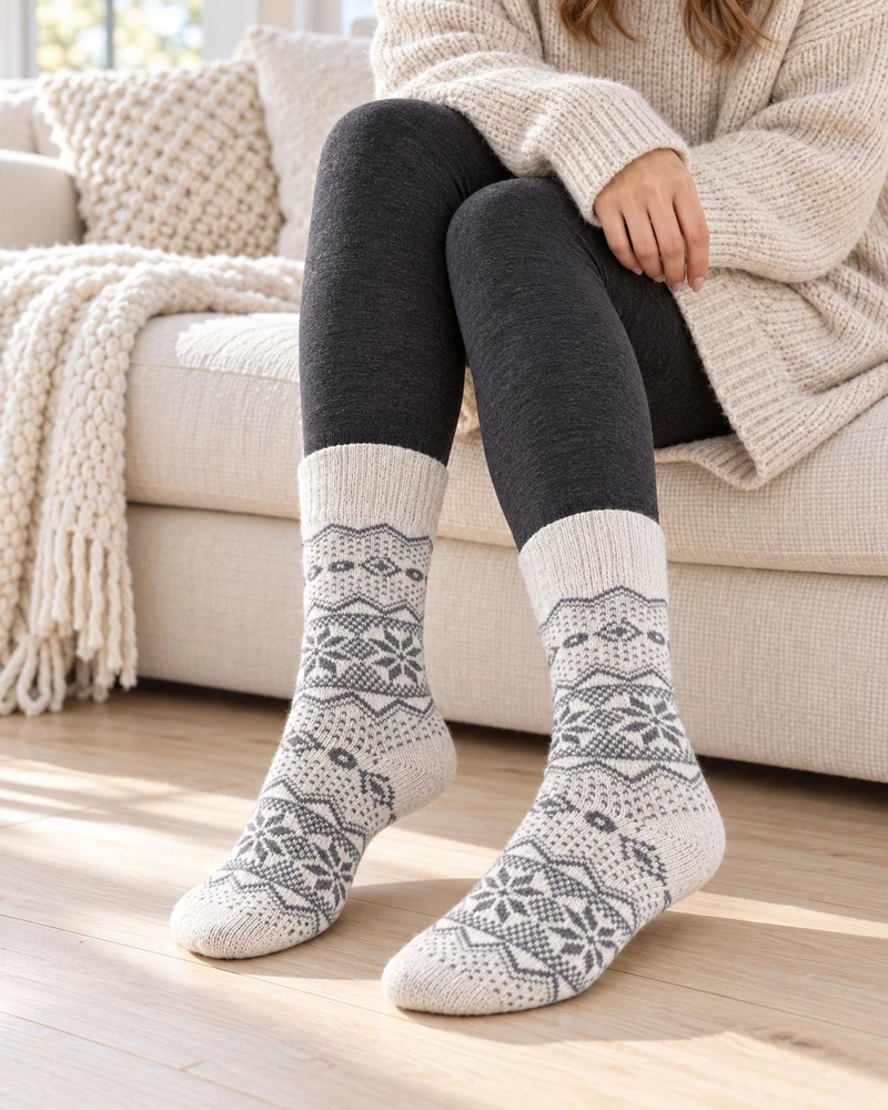 Vca Textil Norvegiškos vilnonės kojinės , unisex, Hygge, 3 poros