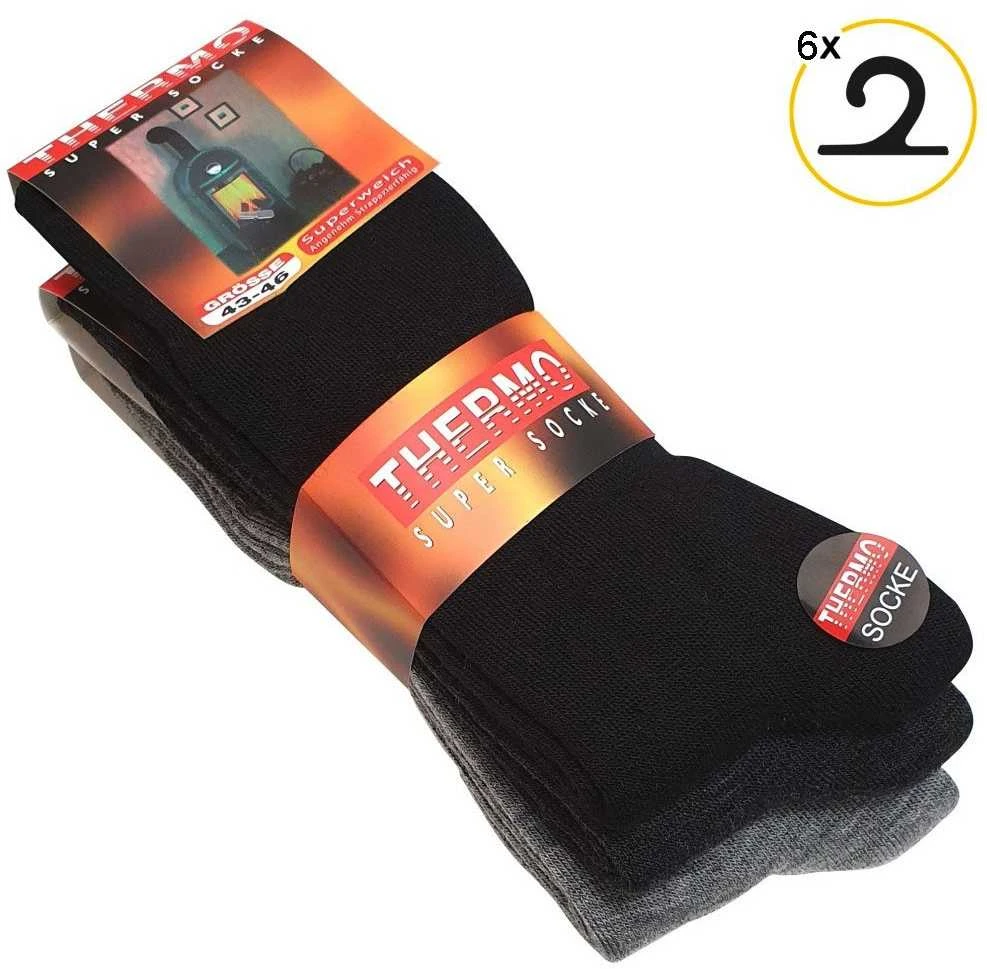 Vyriškos frotinės THERMO kojinės, 6 poros