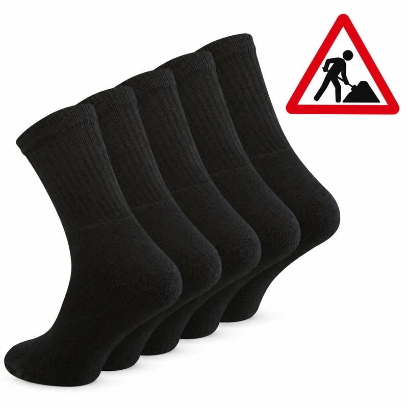 Vca Textil Vyriškos juodos darbo kojinės, 5 vnt.