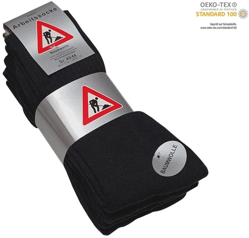 Vca Textil Vyriškos juodos darbo kojinės, 5 vnt.