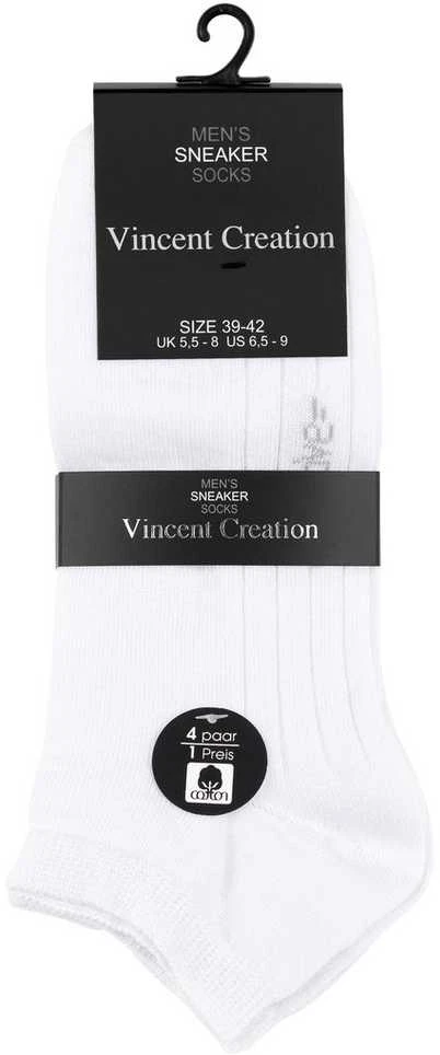 Vincent Creation Vyriškos trumpos baltos kojinės N2082n, 4 poros