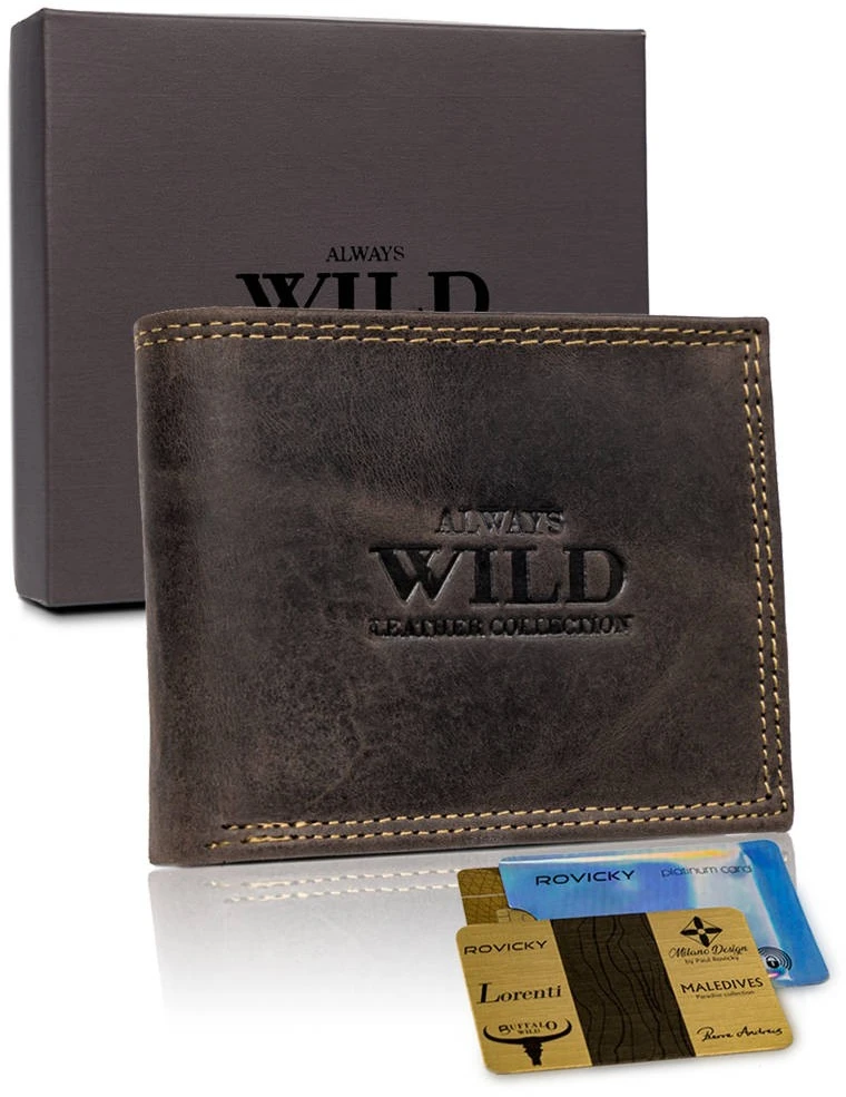 Vyriška odinė piniginė ALWAYS WILD 8700