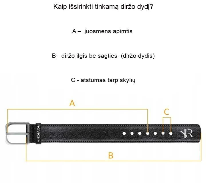 Vyriškas odinis diržas ROVICKY-4