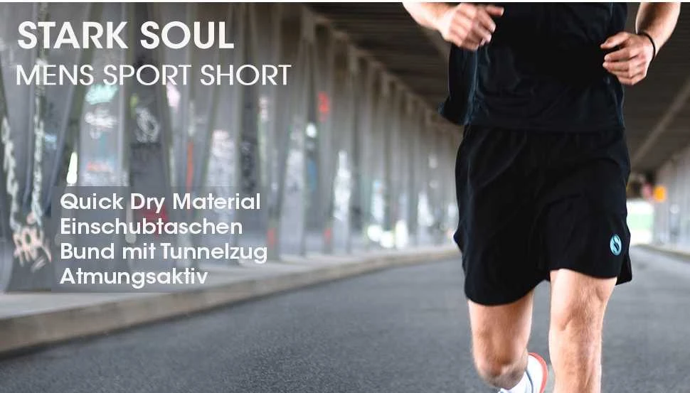 Vyriški sportiniai šortai STARK SOUL, pilkos spalvos