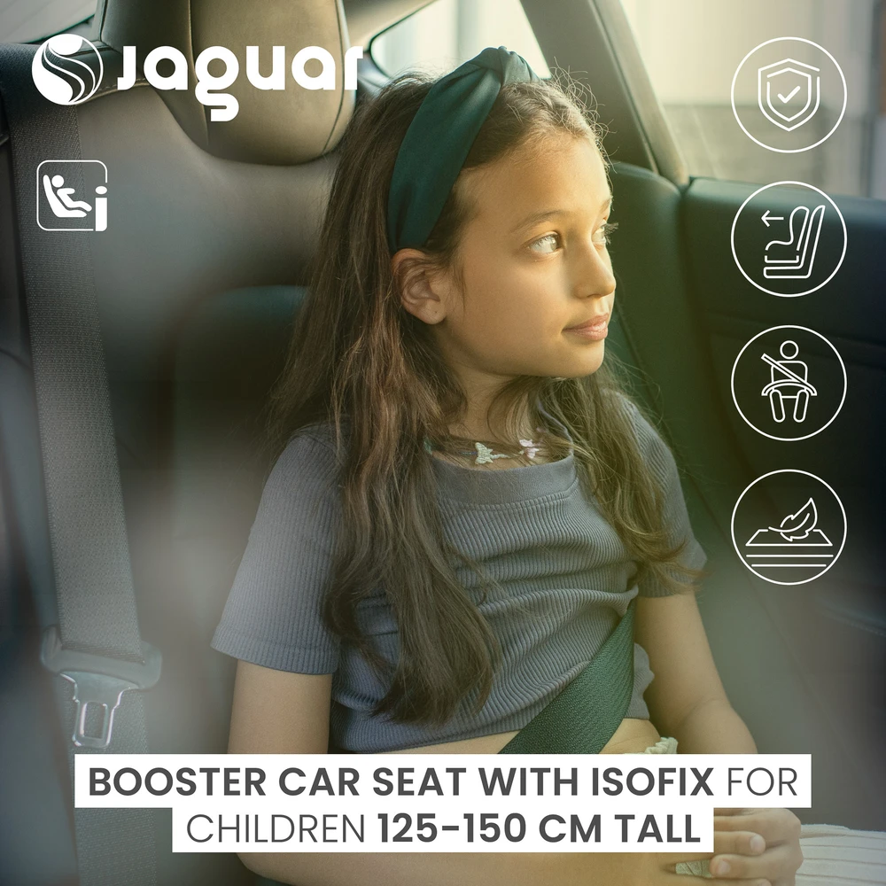 Automobilinė kėdutė-paaukštinimas Caretero Jaguar i-Size, 125-150 cm, kreminės spalvos