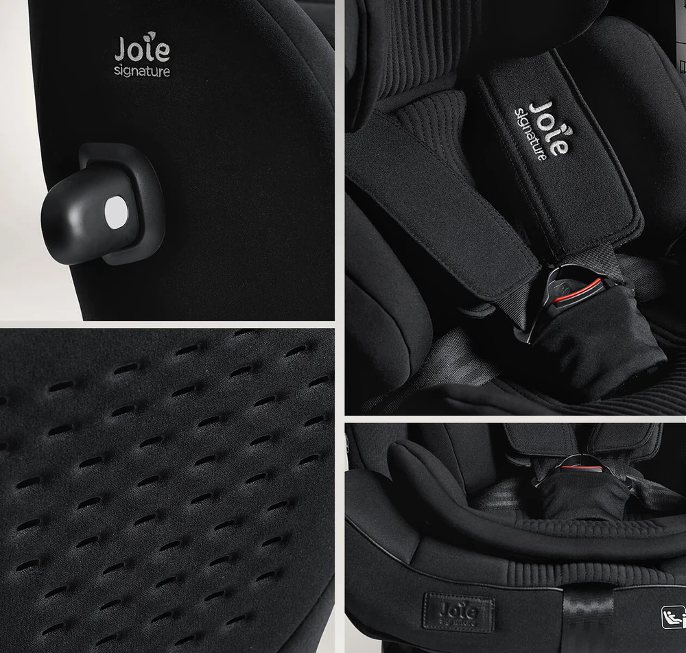 Joie i-Spin XL detalių koliažas