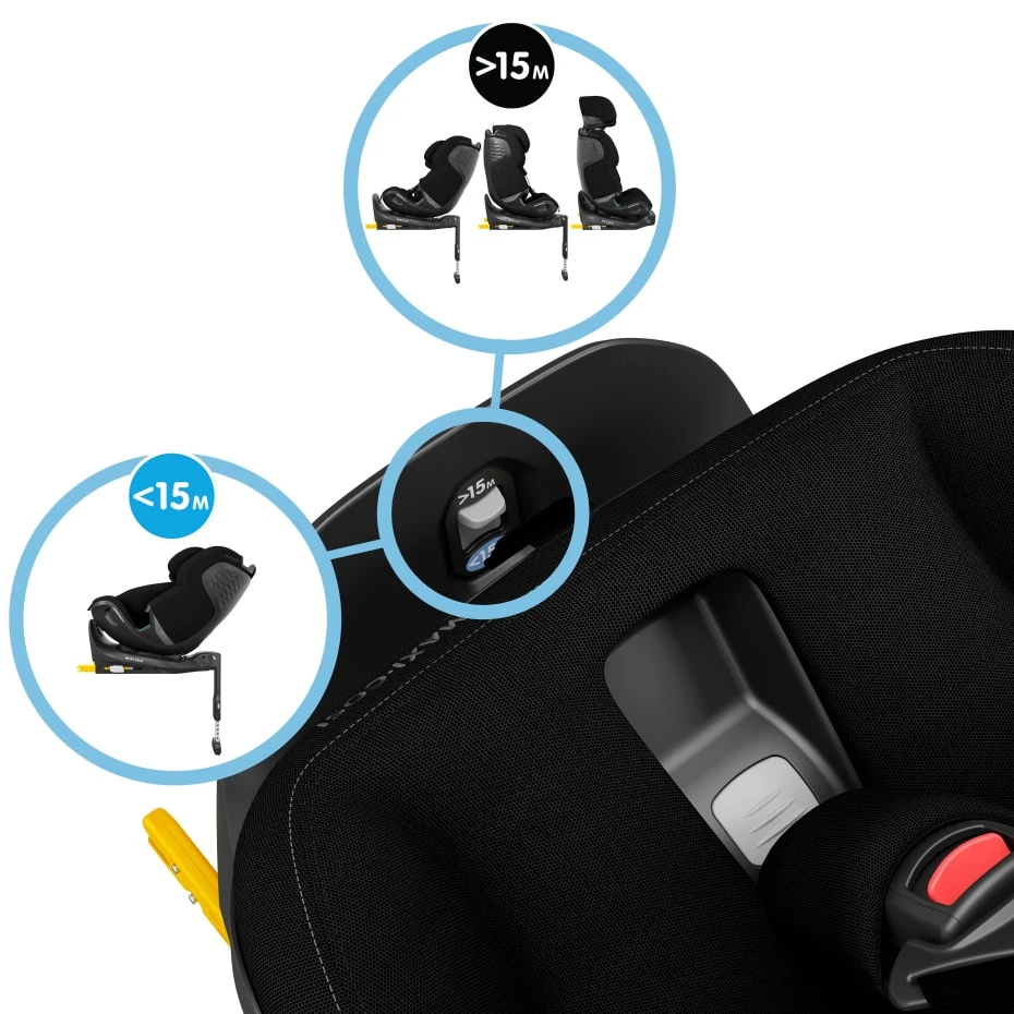 Automobilinė kėdutė Maxi-Cosi Emerald 360 Pro, su IsoFix, 40–150 cm, juodos spalvos