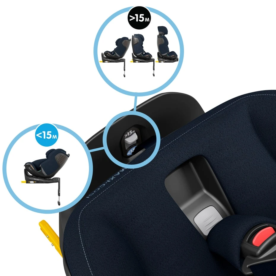 Automobilinė kėdutė Maxi-Cosi Emerald 360 Pro, su IsoFix, 40–150 cm, tamsiai mėlynos spalvos