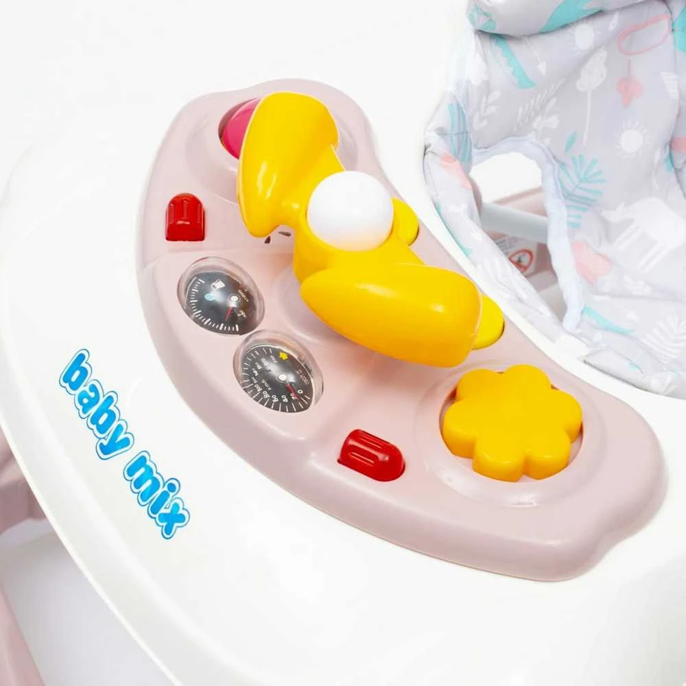 BABY MIX VAIKŠTYNĖ SU SILIKONINIAIS RATUKAIS, Rožinis