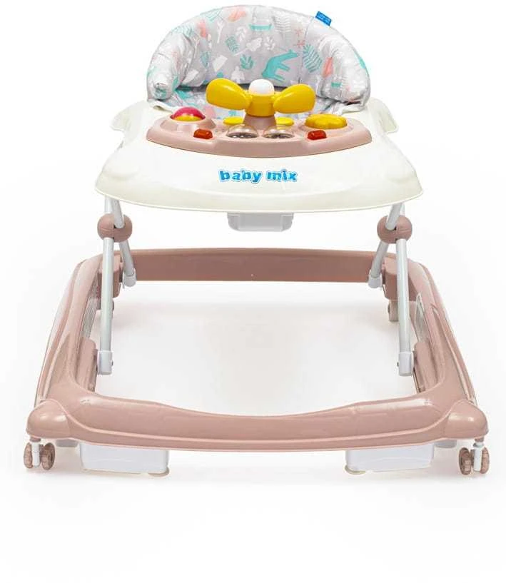 BABY MIX VAIKŠTYNĖ SU SILIKONINIAIS RATUKAIS, Rožinis