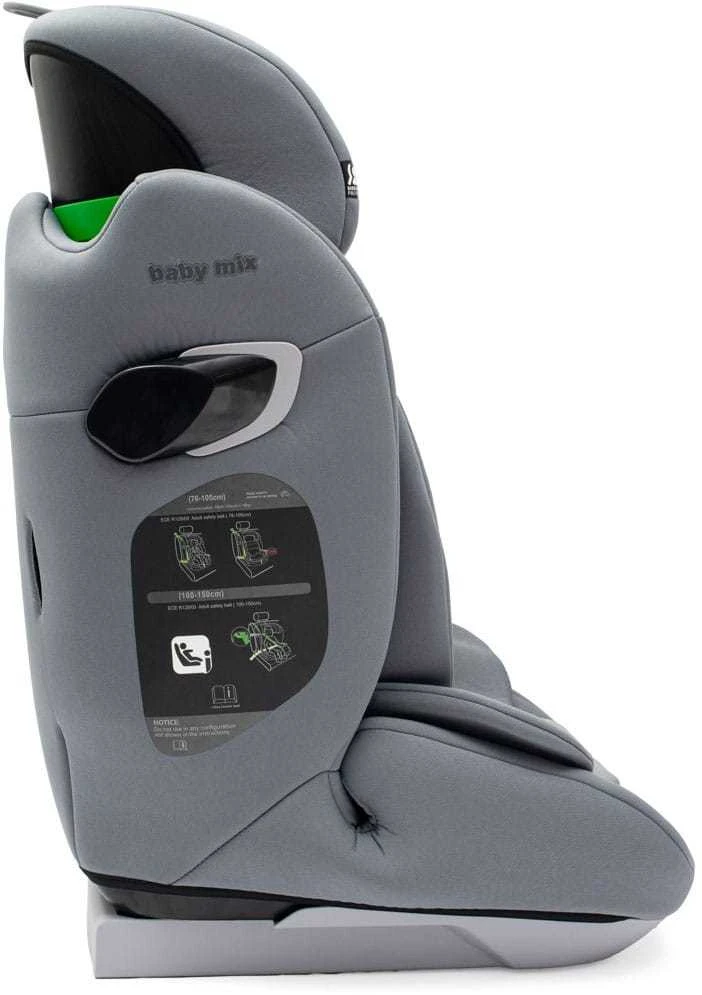 Automobilinė kėdutė BABY MIX HERO PRO I-SIZE 2026 pilka