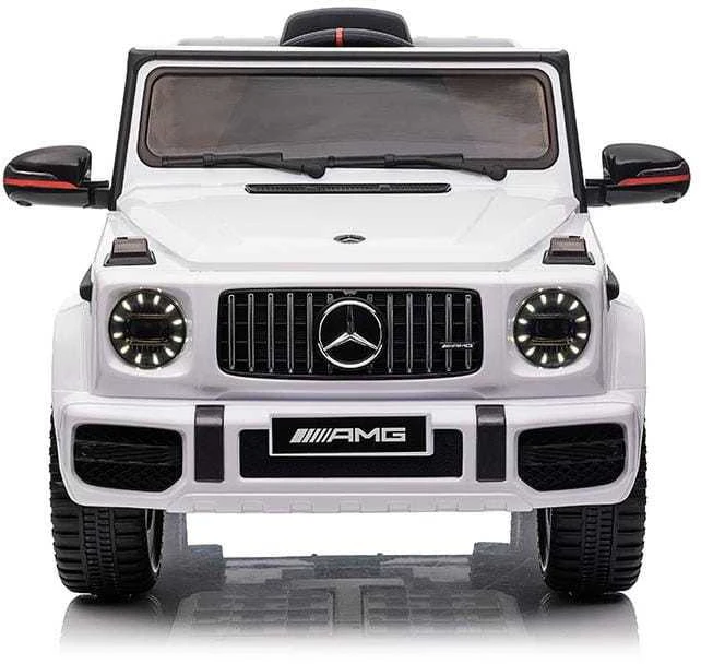 Baby Mix Mercedes-Benz G63 AMG - automobilis, džipas su akumuliatoriumi | Baltas