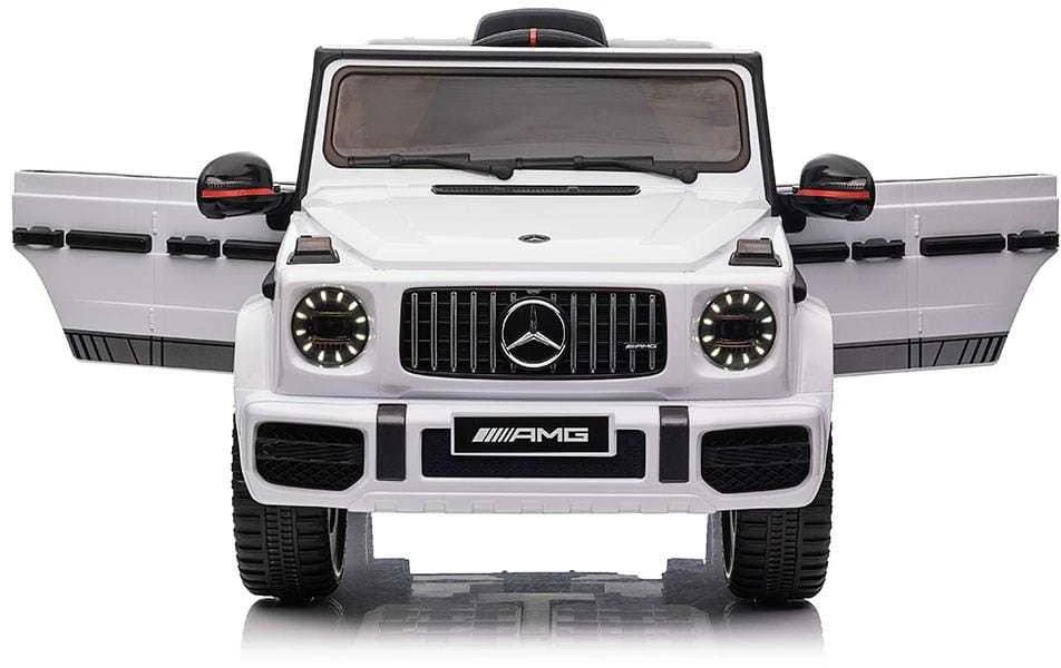 Baby Mix Mercedes-Benz G63 AMG - automobilis, džipas su akumuliatoriumi | Baltas