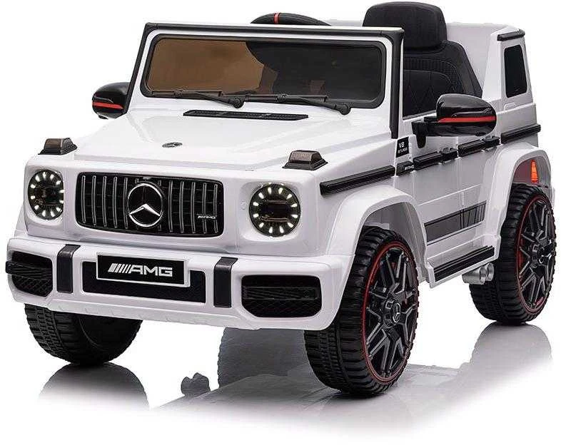 Baby Mix Mercedes-Benz G63 AMG - automobilis, džipas su akumuliatoriumi | Baltas