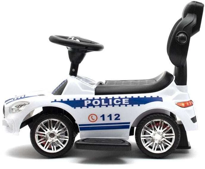 Baby Mix POLICE baltas kūdikio šokliukas su garsais ir atrama