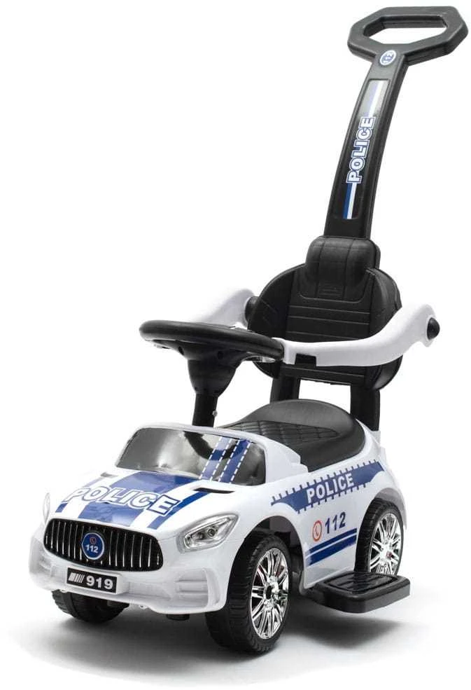 Baby Mix POLICE baltas kūdikio šokliukas su garsais ir atrama