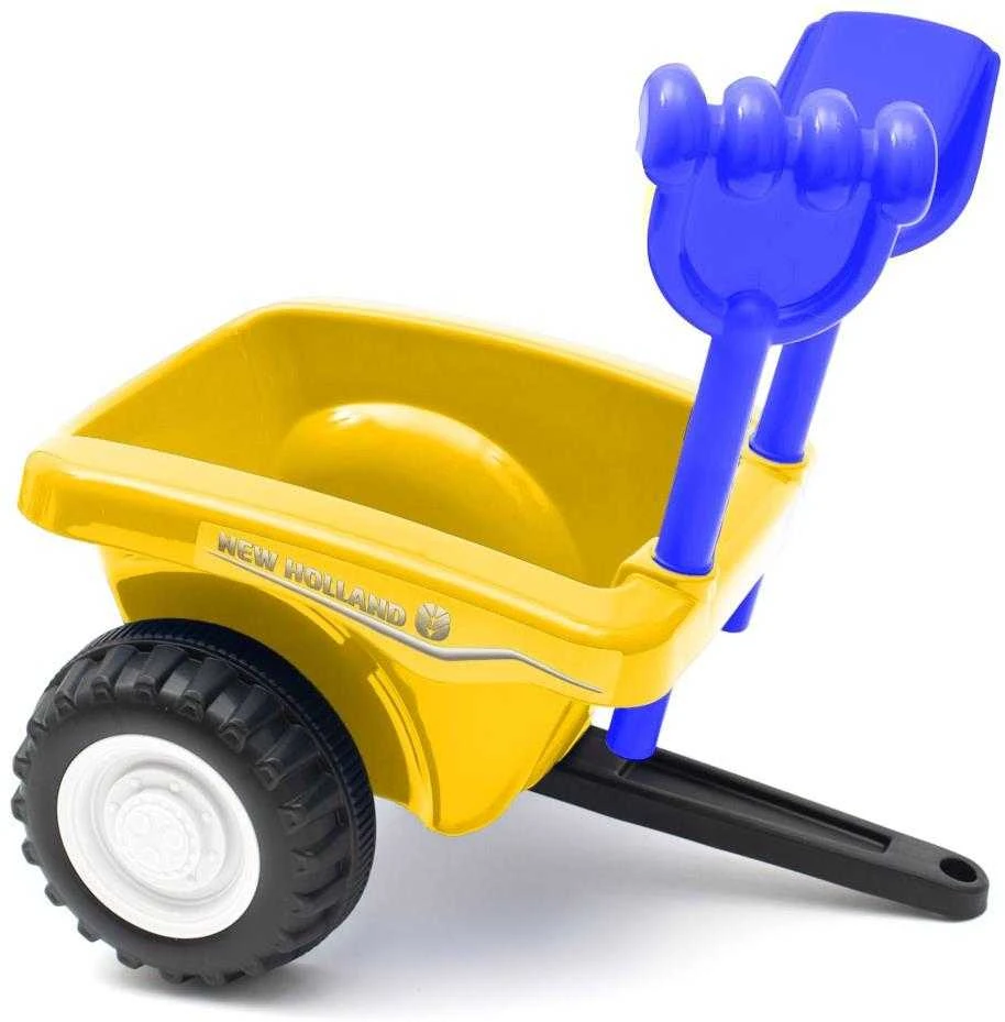 Baby Mix New Holland geltonasis traktorius su priedais ir įrankiais