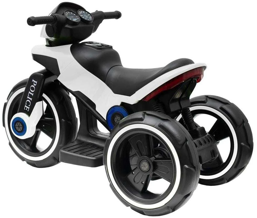 Baby Mix POLICE elektrinis baltas motociklas