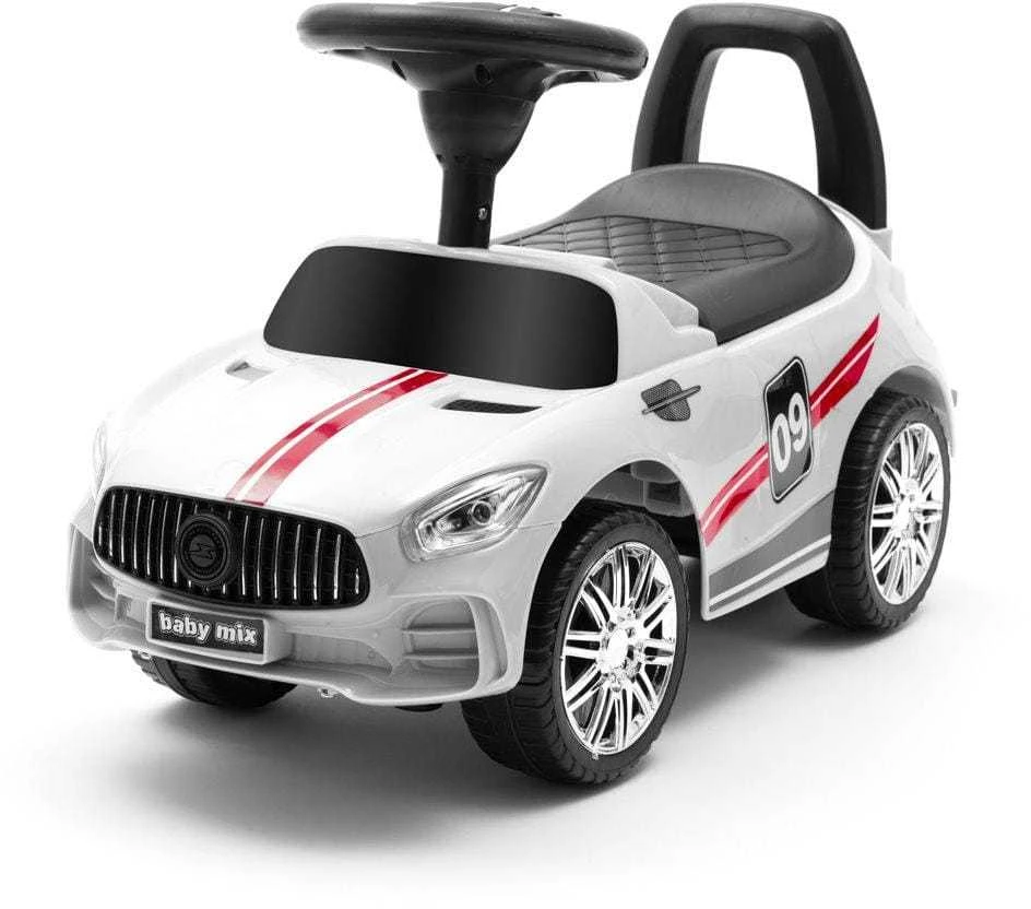 BABY MIX 45835 Vaikiškas žaislas su garsu RACER baltas