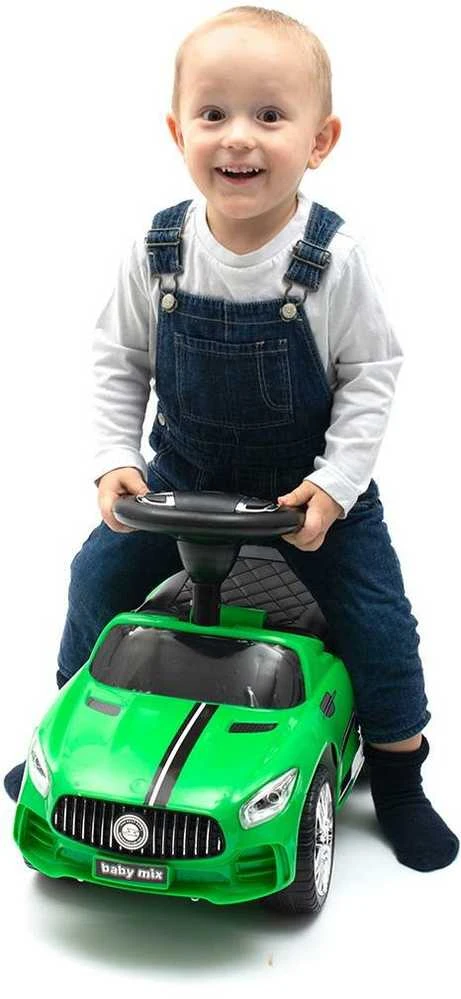 Baby Mix RACER žalias kūdikio supamas žaislas su garsais