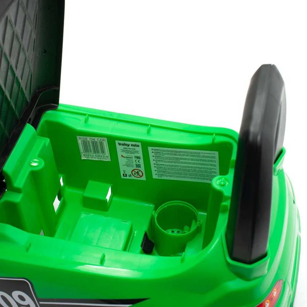 Baby Mix RACER žalias kūdikio supamas žaislas su garsais