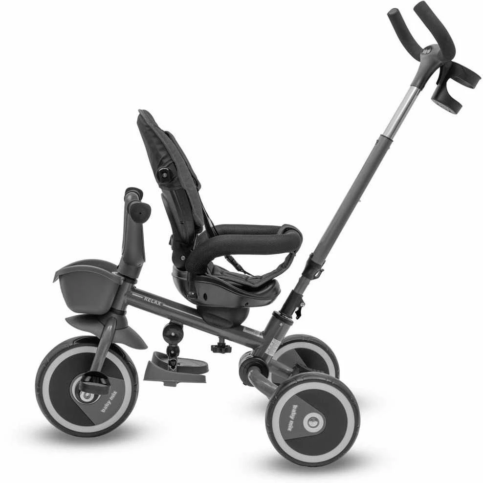 Baby Mix 5in1 RELAX 365° pilkas triratis