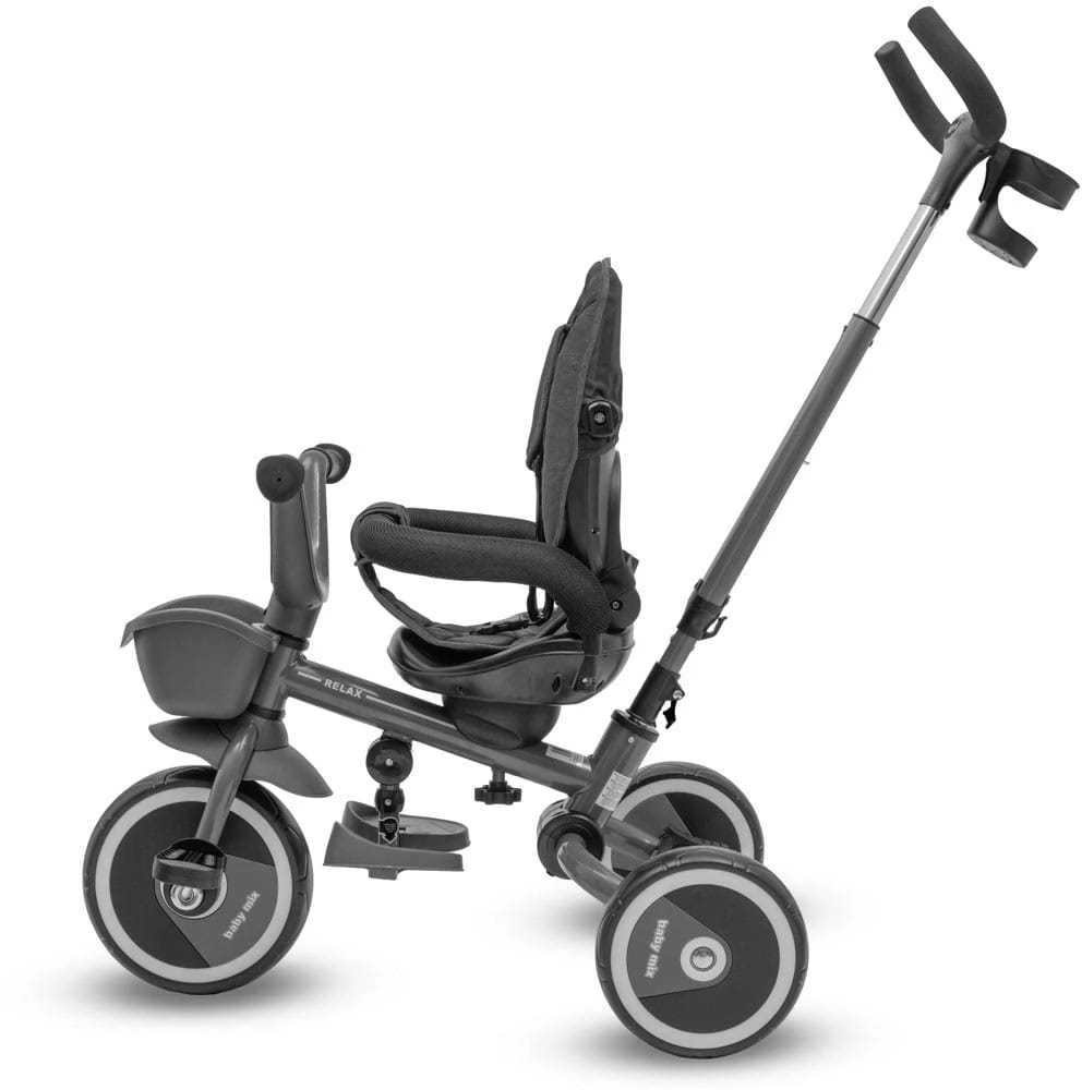 Baby Mix 5in1 RELAX 365° pilkas triratis