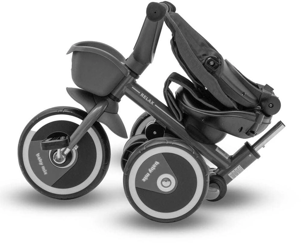 Baby Mix 5in1 RELAX 365° pilkas triratis