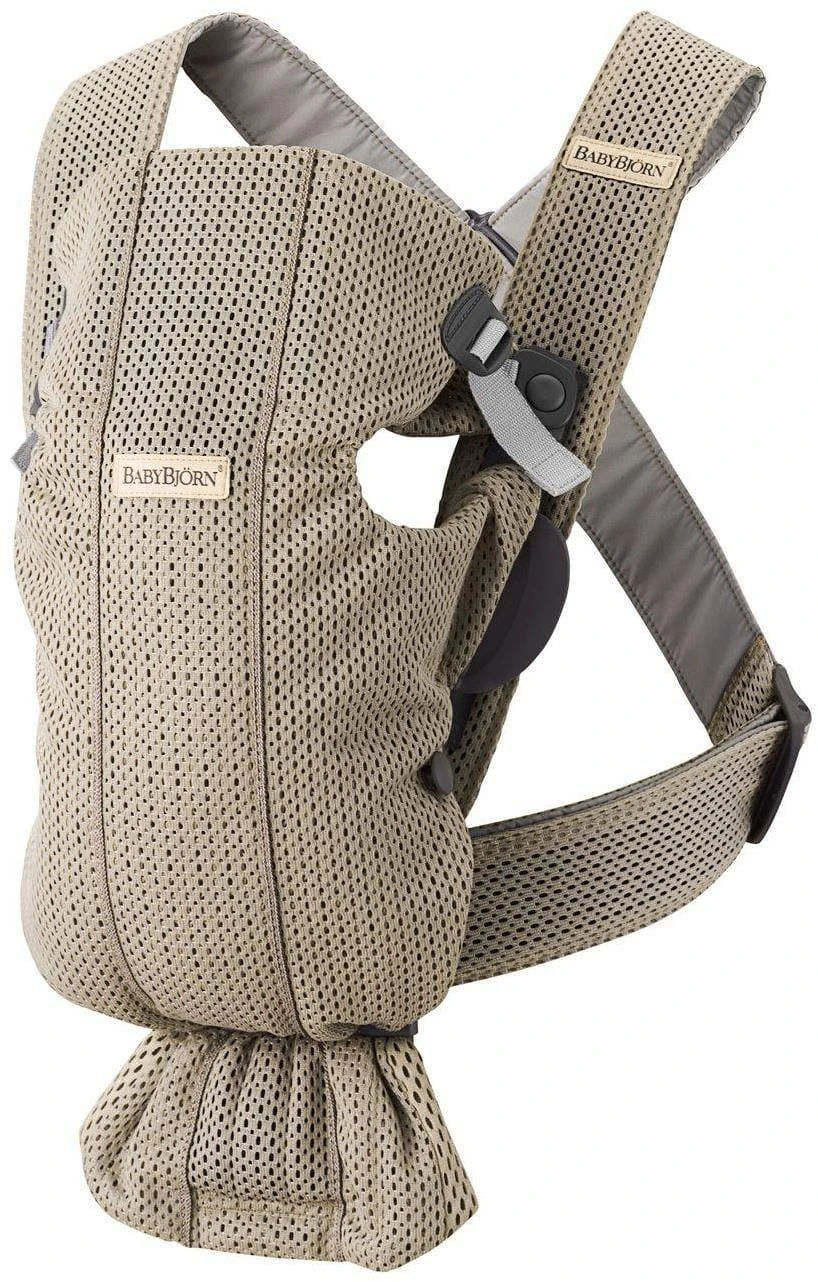 BABYBJORN nešioklė Mini Greige 3D Mesh