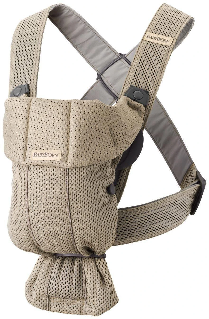 BABYBJORN nešioklė Mini Greige 3D Mesh