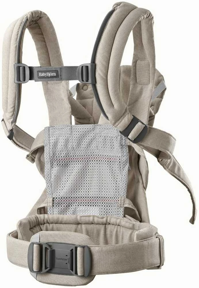 BabyBjorn Harmony - ergonomiška nešynė naujagimiams ir kūdikiams | Austi šviesiai smėlio spalvos
