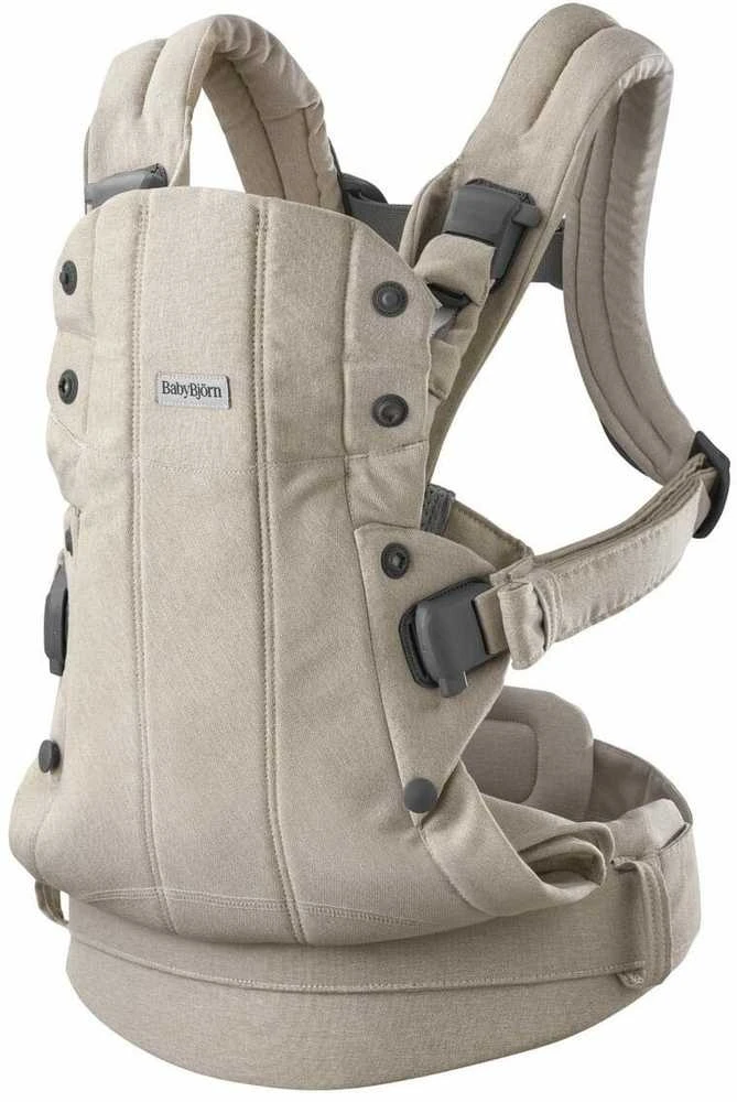 BabyBjorn Harmony - ergonomiška nešynė naujagimiams ir kūdikiams | Austi šviesiai smėlio spalvos