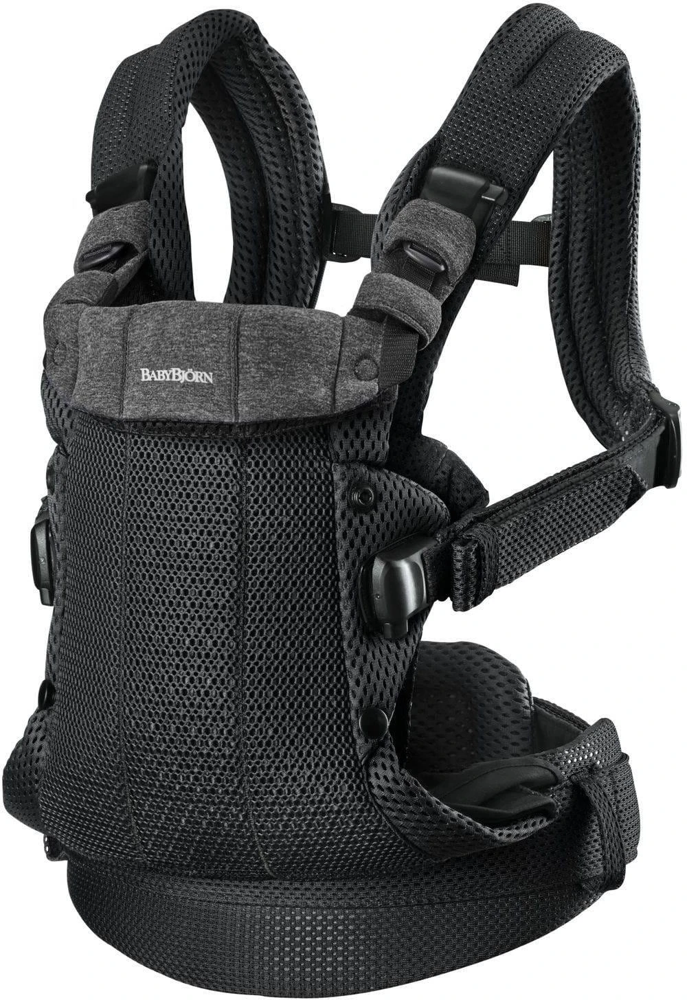 BabyBjorn Harmony Mesh 3D - ergonomiška nešioklė naujagimiams ir kūdikiams | Juoda