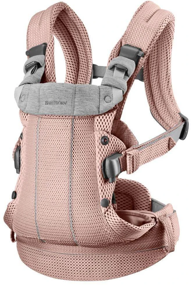 BabyBjorn Harmony Mesh 3D - ergonomiška nešioklė naujagimiams ir kūdikiams | Dulkėta rožinė
