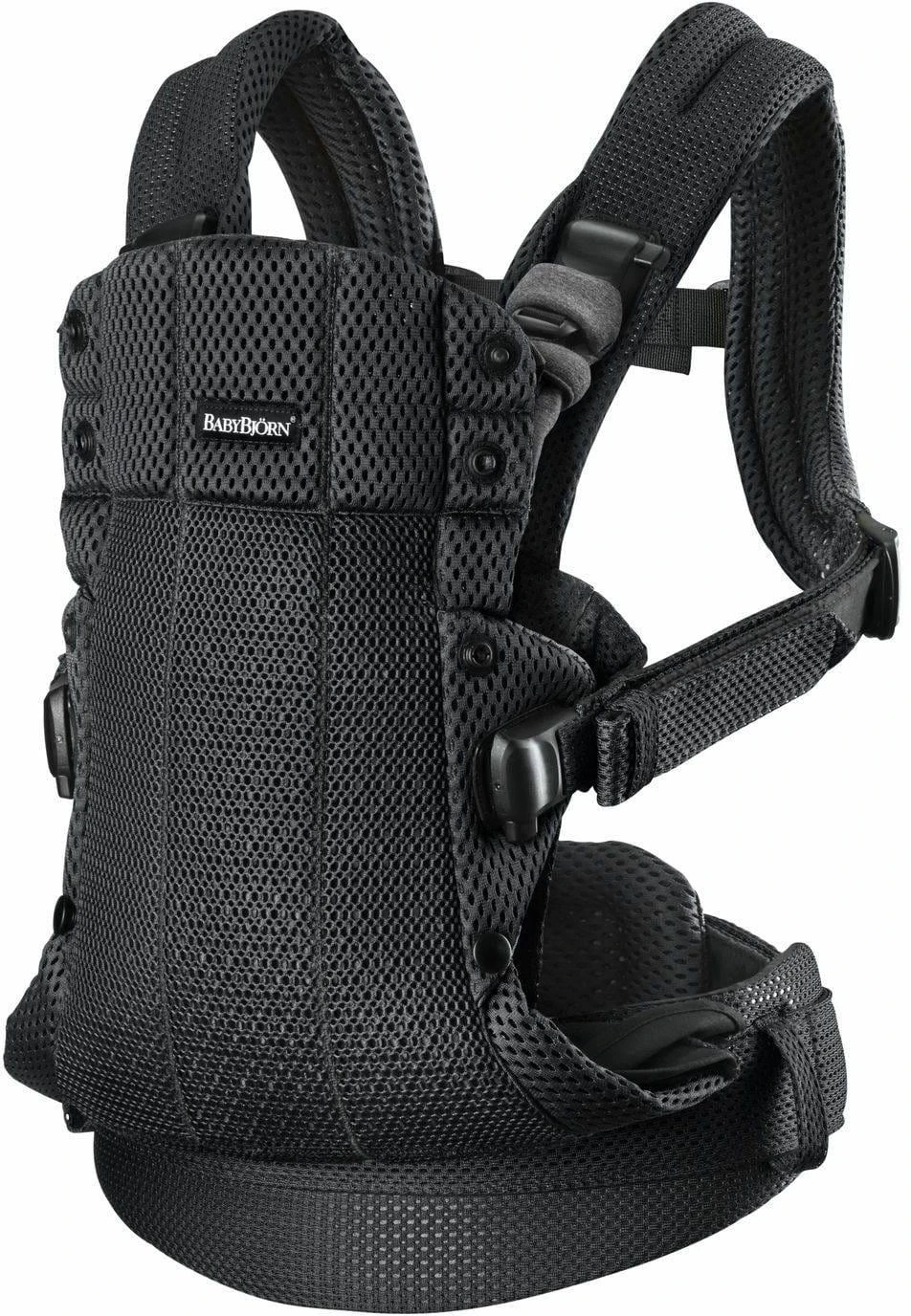BabyBjorn Harmony Mesh 3D - ergonomiška nešioklė naujagimiams ir kūdikiams | Juoda