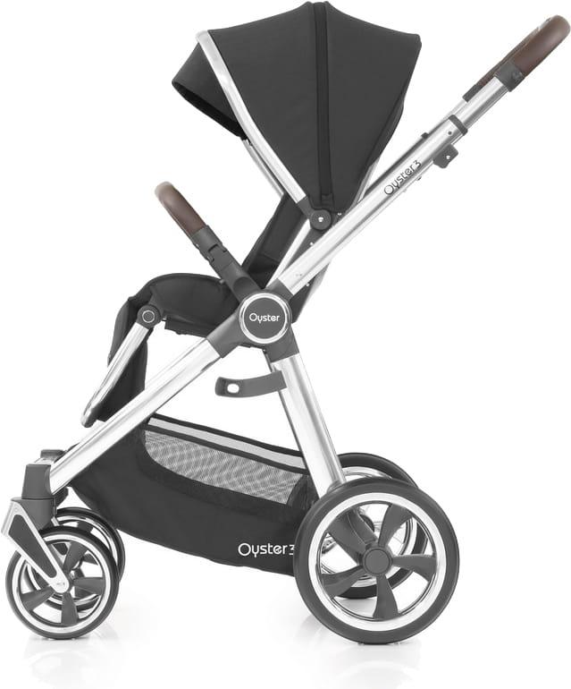 BabyStyle Oyster 3 stilingas vaikiškas vežimėlis | Tamsiai pilkos/sidabro spalvos "Caviar Silver"