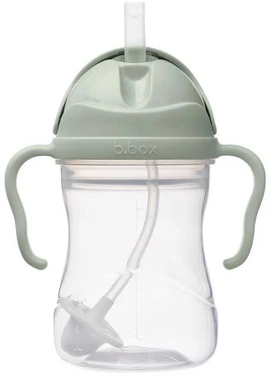 b.box - 3 viename geriamasis puodelis, šiaudelis, vandens buteliukas, treniruočių puodelis 240 ml | Sage