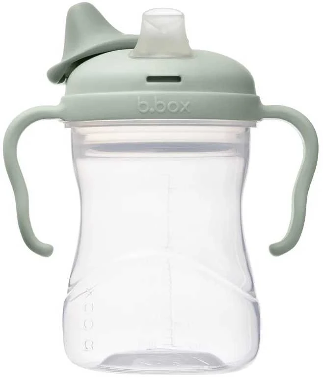 b.box - 3 viename geriamasis puodelis, šiaudelis, vandens buteliukas, treniruočių puodelis 240 ml | Sage