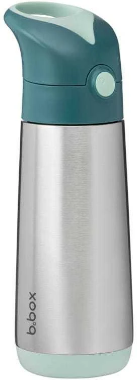 b.box - termo buteliukas su šiaudeliais 500ml | Smaragdo miškas