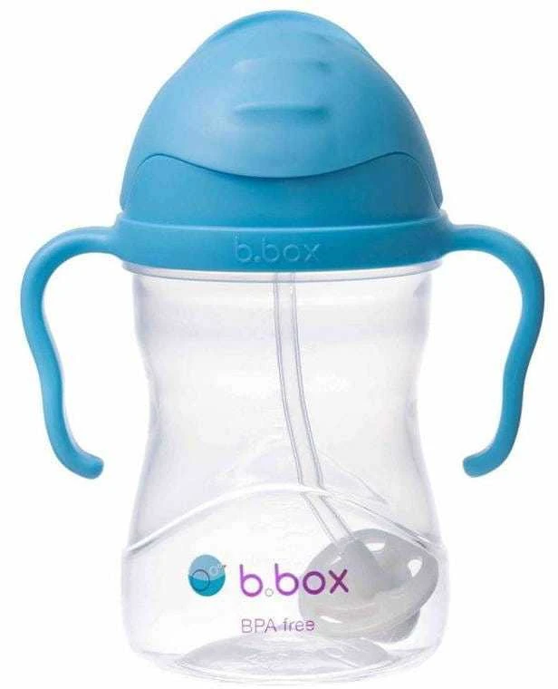 Gertuvė vaikams b.box 240 ml mėlynių skonio su šiaudeliu